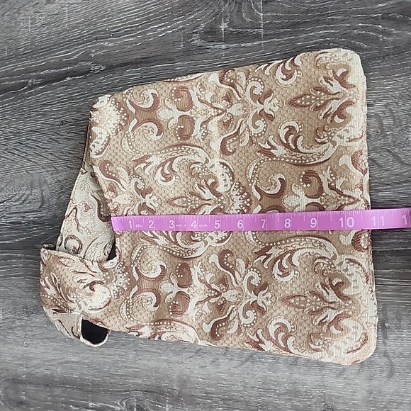 Handmade Reversible Japanese Knot Bag Boho Paisley Brown Satin - Picture 5 of 8